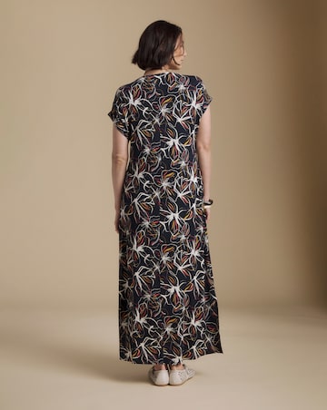 Julipa Printed Cap Sleeve Midi Dress