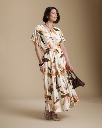 Julipa V Neck Tiered Midi Dress