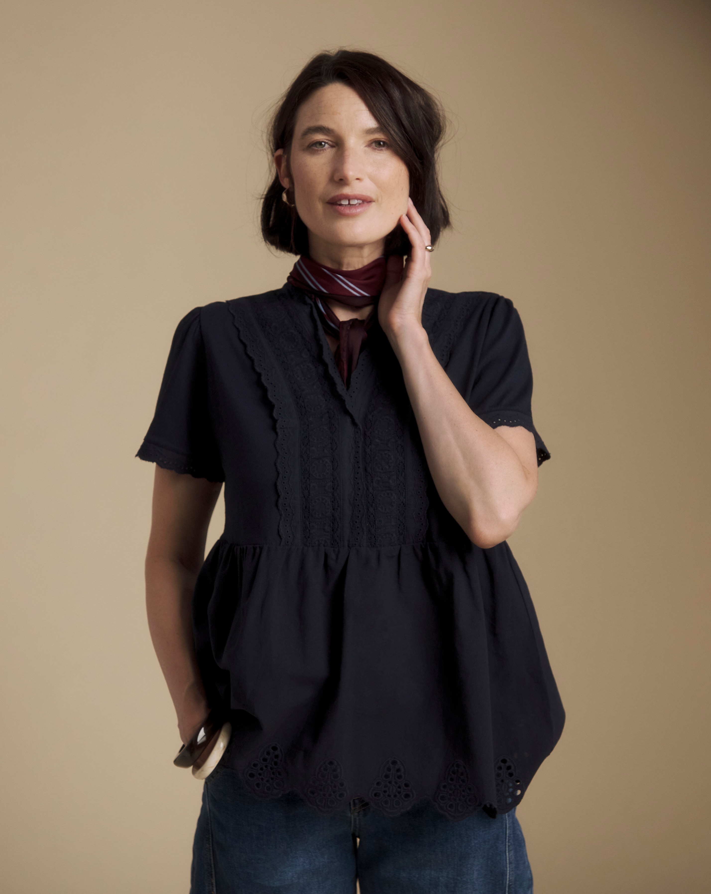 Julipa Lace Trim Blouse