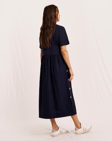 Julipa Petite Button Detail Midi Dress