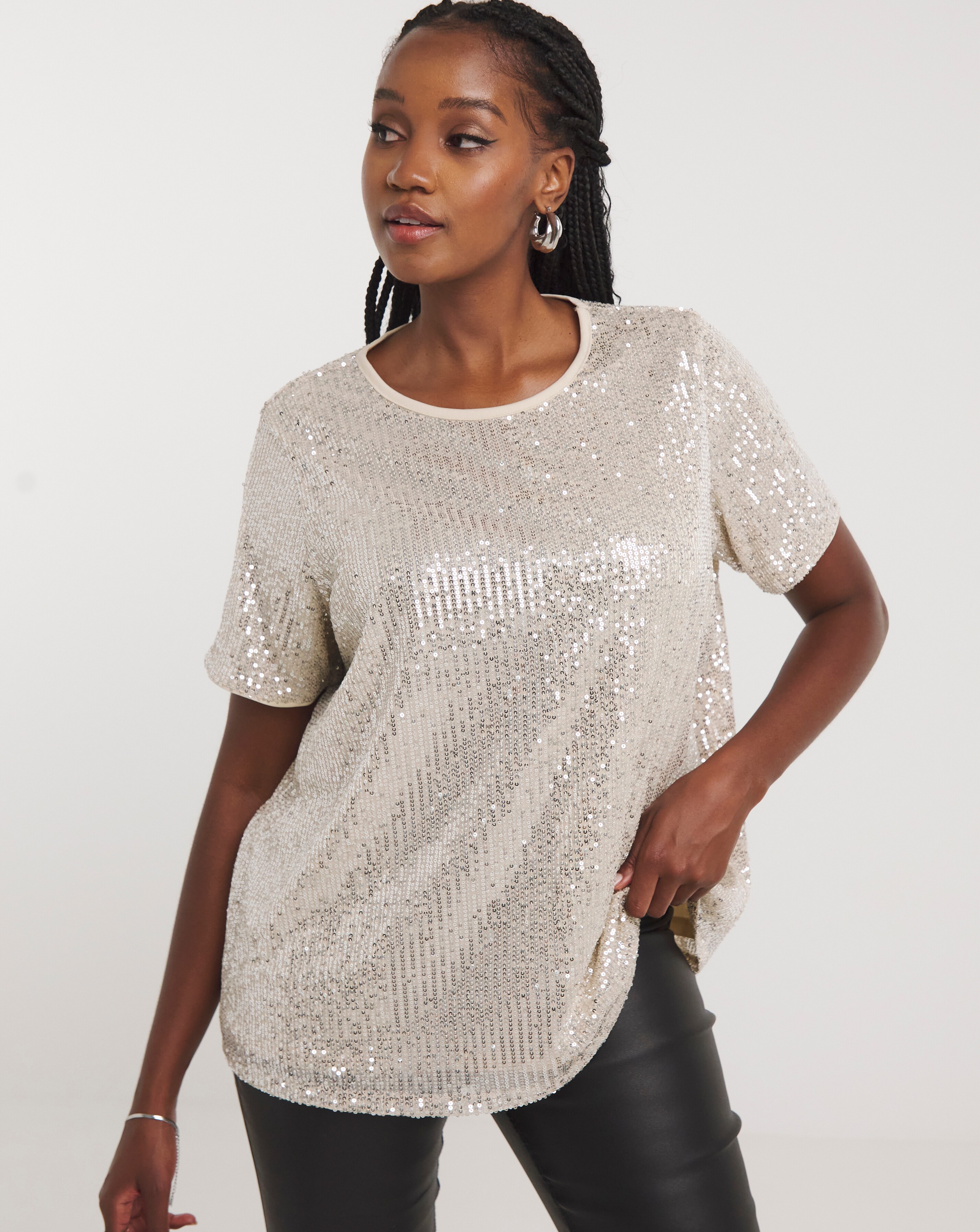 sequin t shirt women