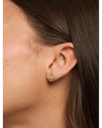 Jon Richard 18K Gold Plated Clover Earrings - Gift Cracker