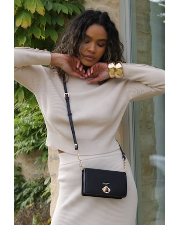 Luella Grey Eloise Black Phone Bag