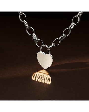 Cariad Sterling Silver Padlock Necklace