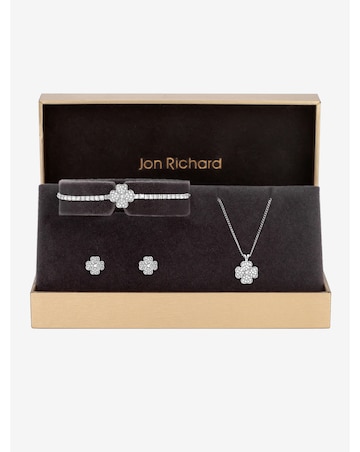 Jon Richard Silver Plated Clover Set