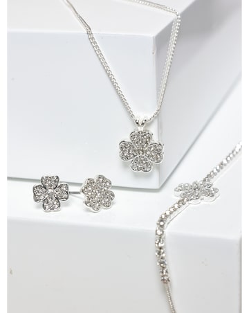Jon Richard Silver Plated Clover Set
