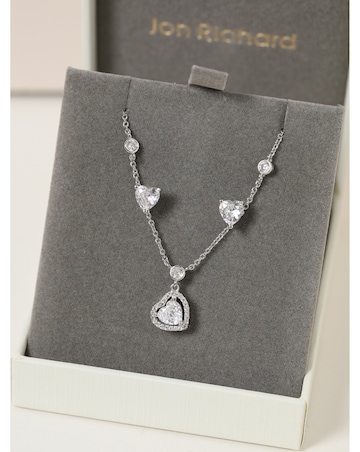 Jon Richard CZ Heart Drop Set