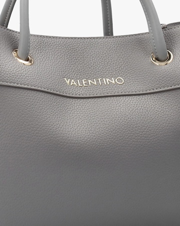 Valentino Bags Alexia Grey Logo Strap Tote Bag