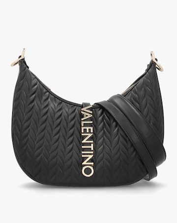 Valentino Bags Fania Black Quilted Chevron Hobo Bag