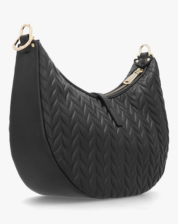 Valentino Bags Fania Black Quilted Chevron Hobo Bag