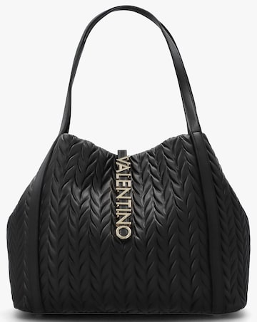 Valentino Bags Fania Black Quilted Chevron Shoulder Bag