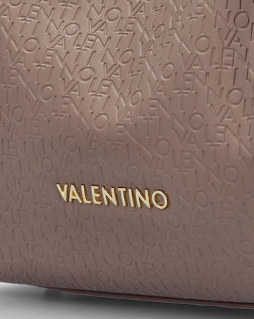 Valentino Bags Falak Taupe Debossed Logo Shopper Bag