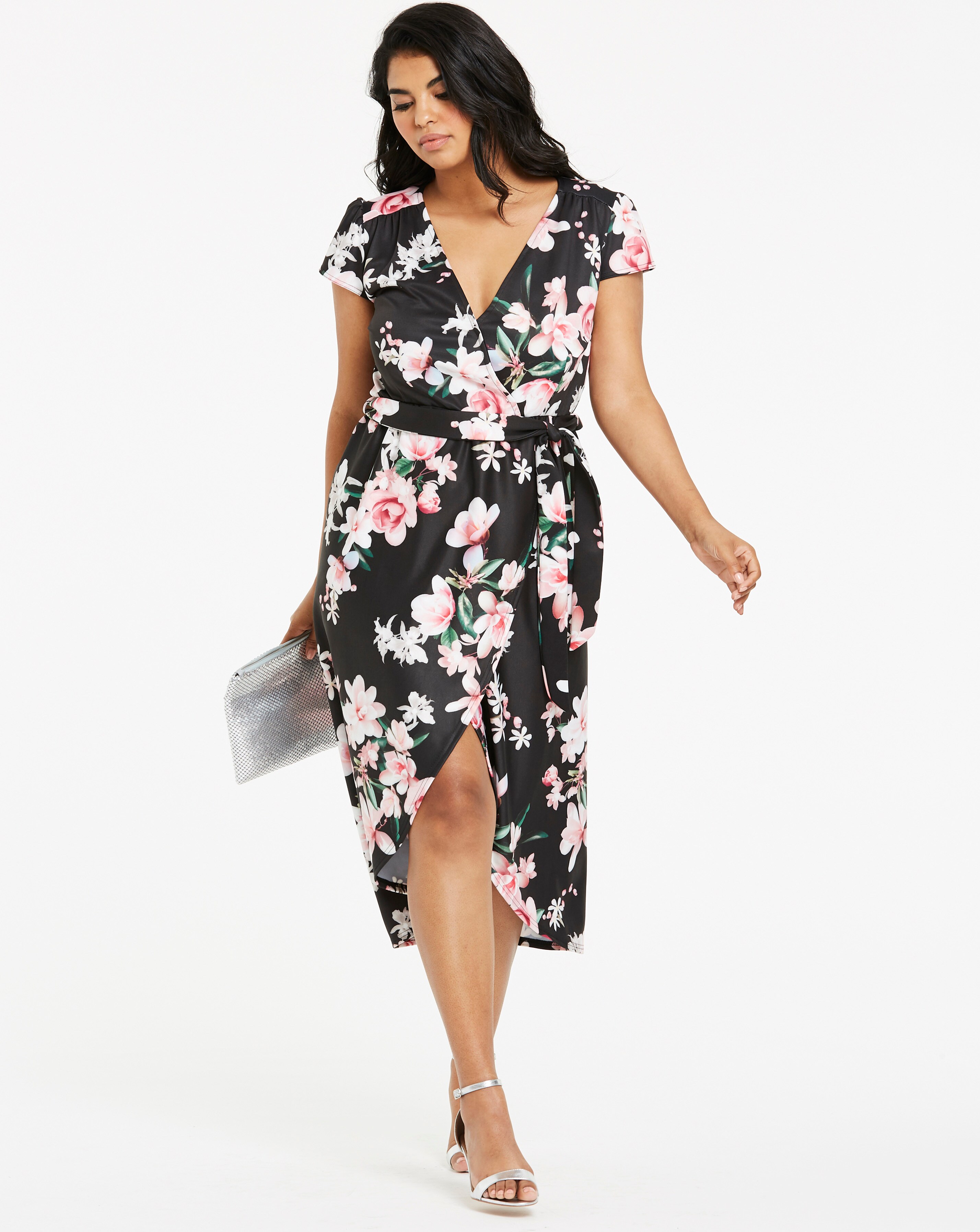 black strapless party dress