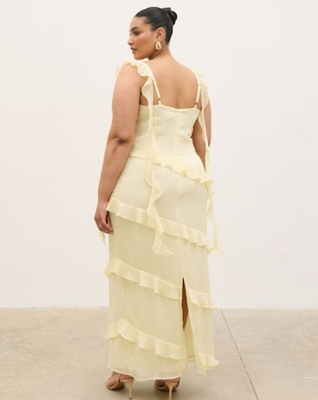 Pretty Lavish Rue Ruffle Maxi Dress