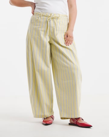 Pieces Billo Mid Waist Tie Barrel Jeans