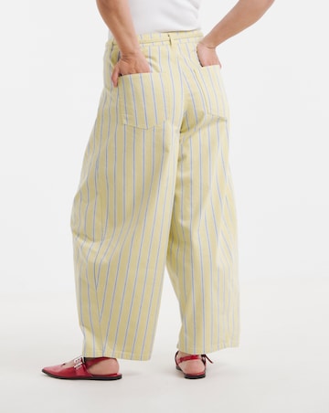 Pieces Billo Mid Waist Tie Barrel Jeans