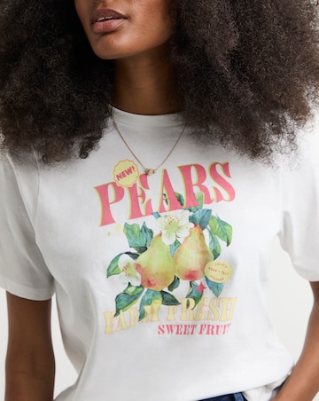 Pieces Gina Ss Printed Jersey T-Shirt