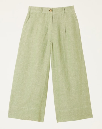 FatFace Anya Linen Crop Trouser