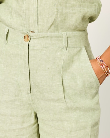 FatFace Anya Linen Crop Trouser