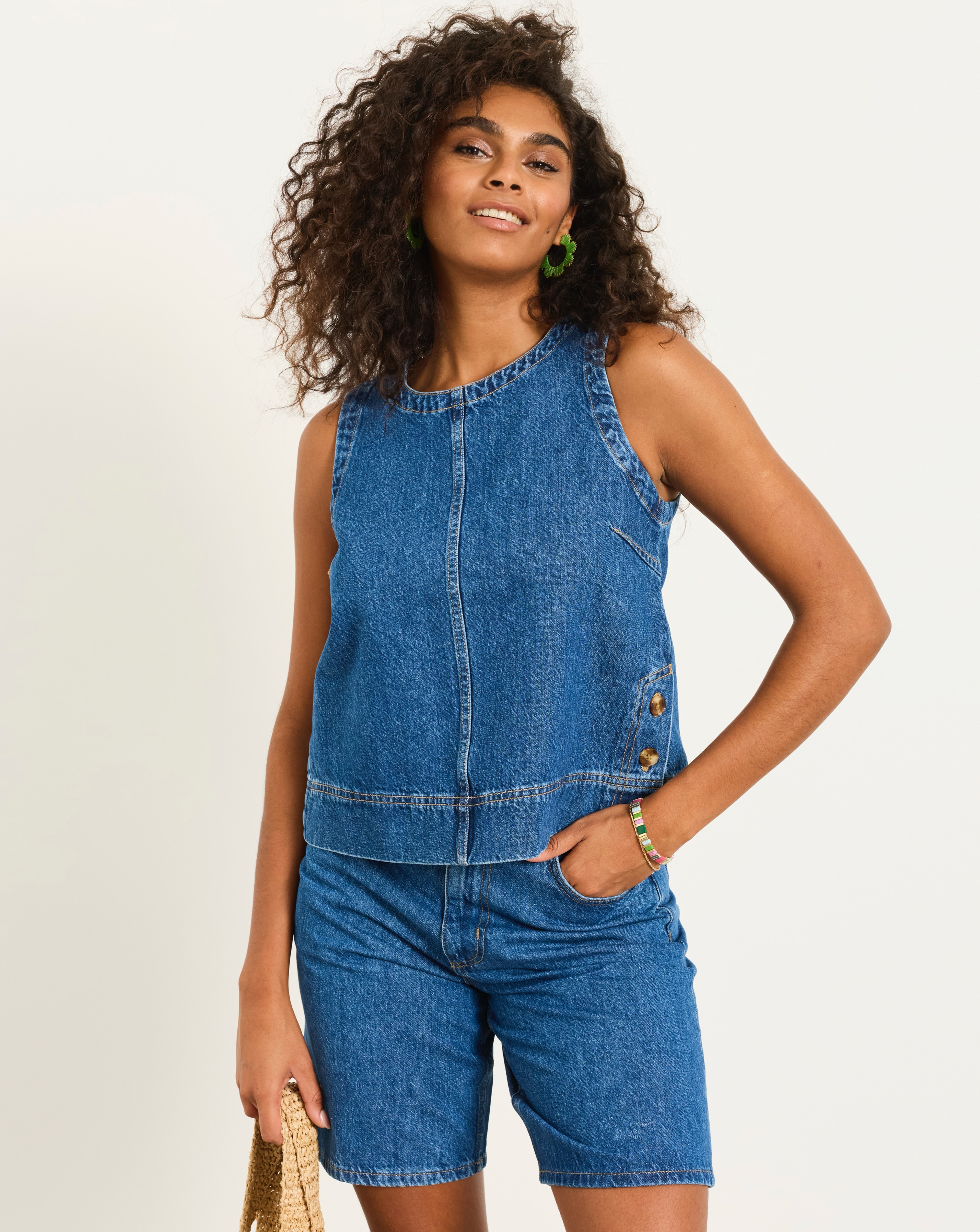 FatFace Dara Denim Blouse