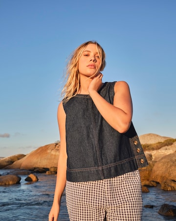 FatFace Dara Denim Blouse