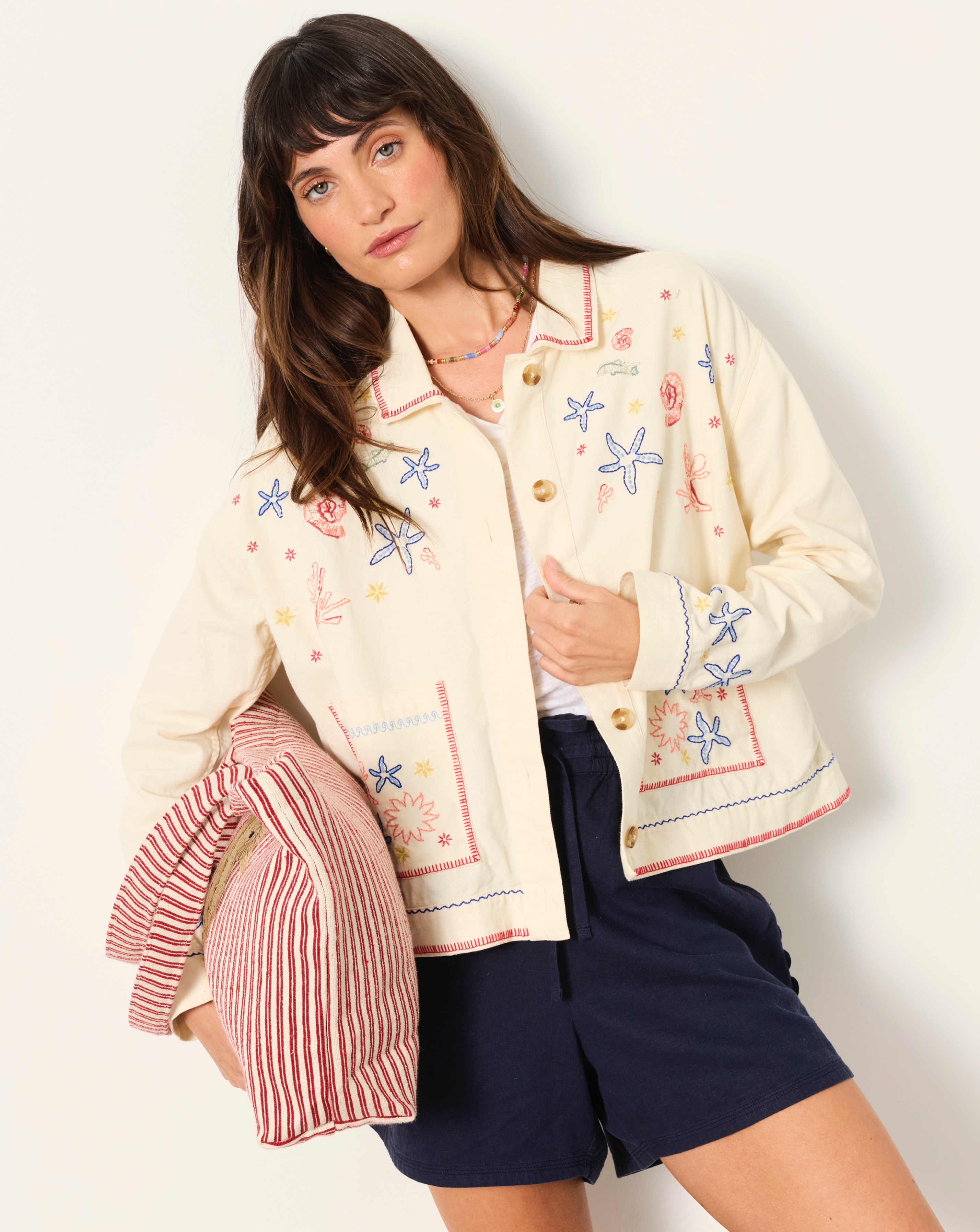 FatFace Shells Embroidered Jacket