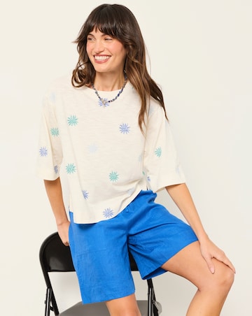 FatFace Kate Sun Tile Embroidered Top