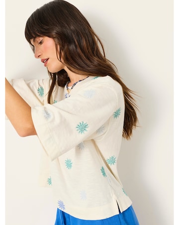 FatFace Kate Sun Tile Embroidered Top