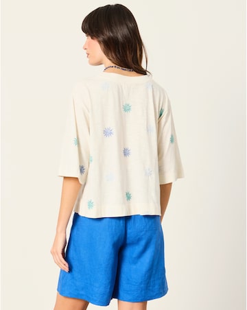 FatFace Kate Sun Tile Embroidered Top