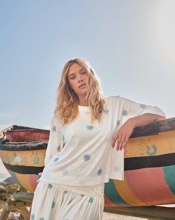 FatFace Kate Sun Tile Embroidered Top