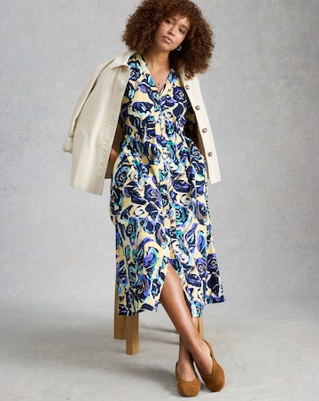 White Stuff Fern Linen Blend Dress