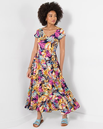 Joe Browns Tropical Island Crinkle Maxi Dress Petite