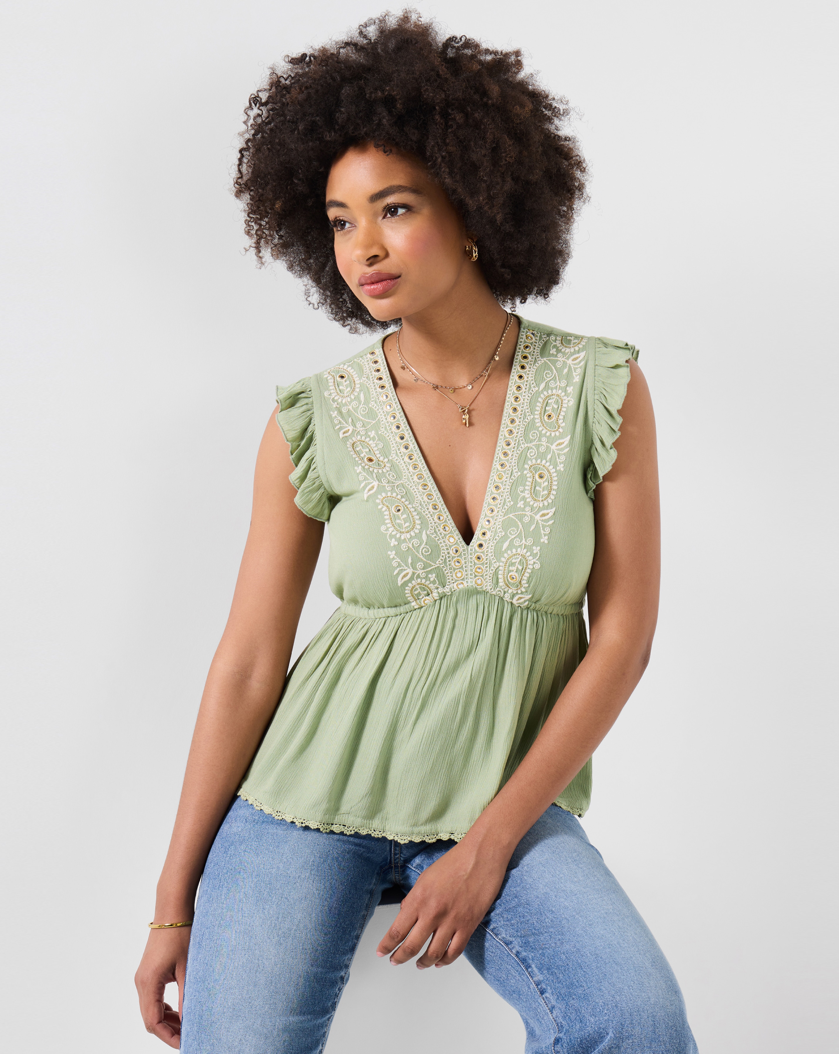 New In - Francesca Embroidered Top