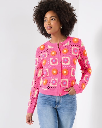 Joe Browns Fun And Floral Crochet Cardigan
