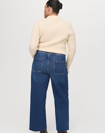 Mango High Waisted Culotte Jean
