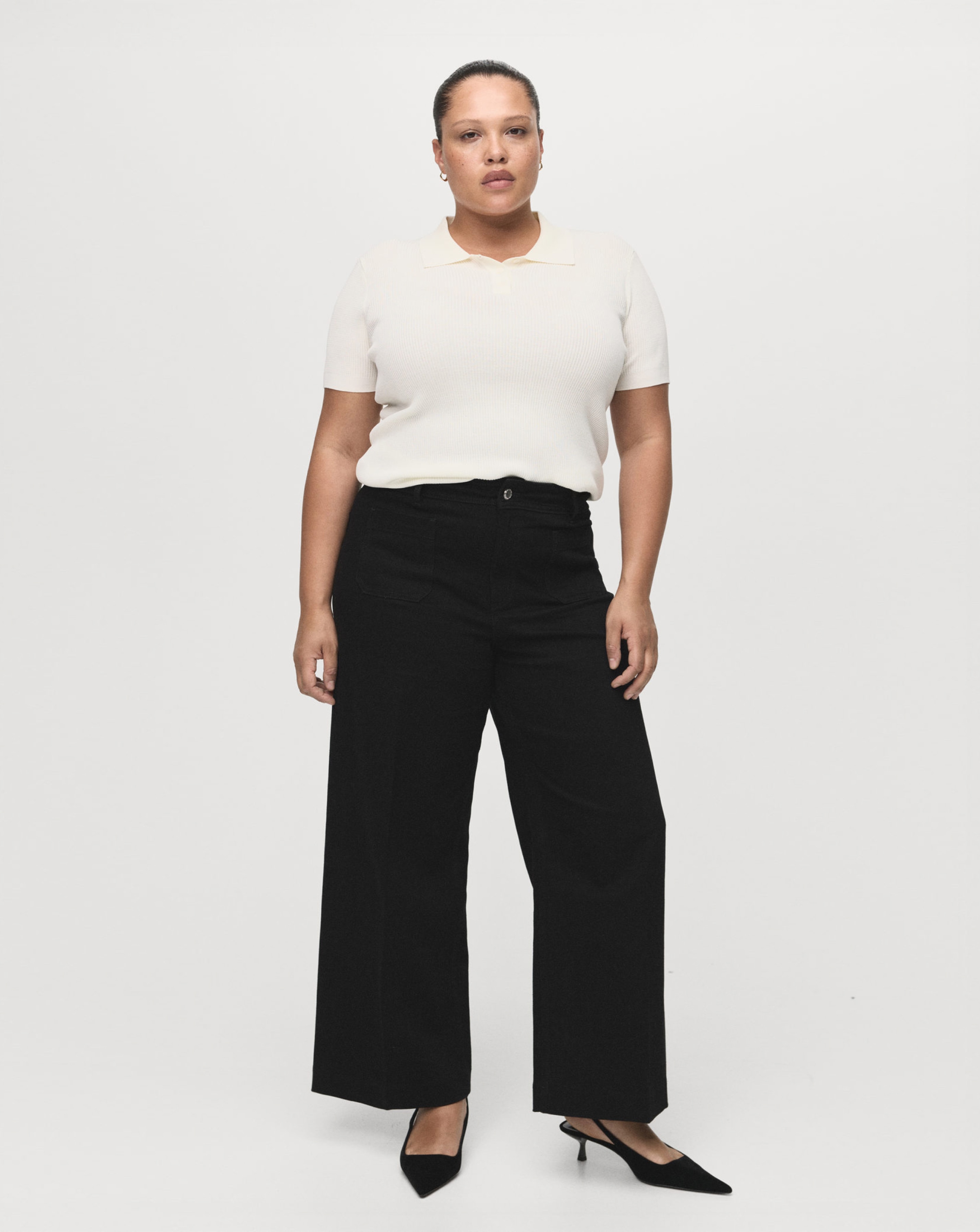 New In - Mango High Waist Wide Leg Jean