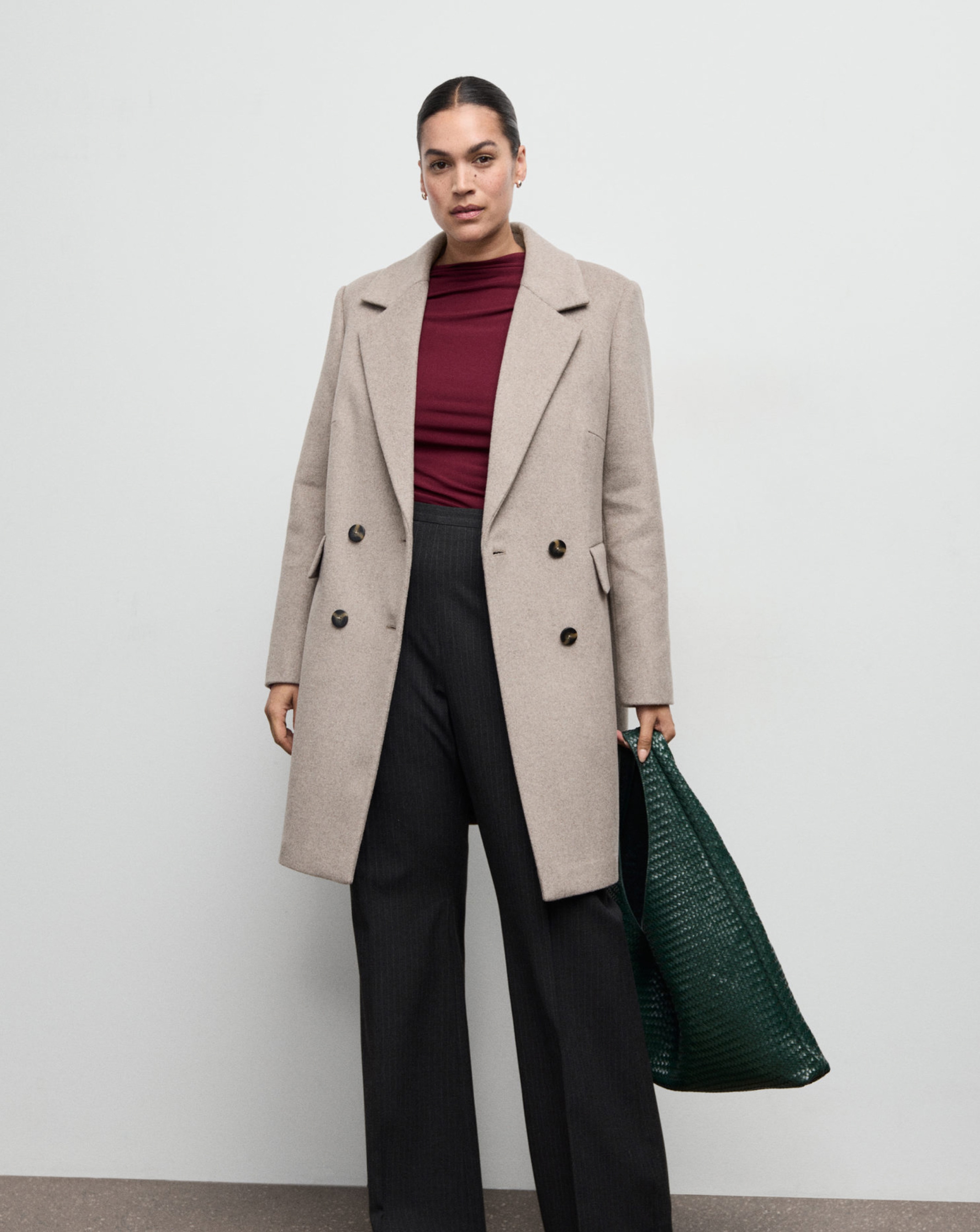 New In - Mango Wool Mix Double Breasted Coat