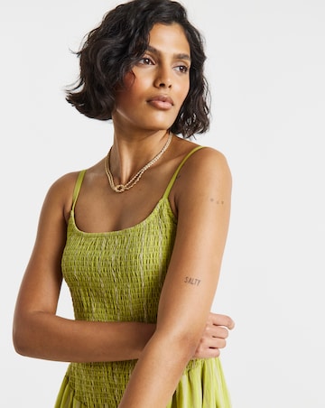 Native Youth Shirred Bodice Cami Dress