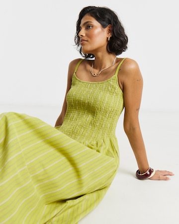 Native Youth Shirred Bodice Cami Dress