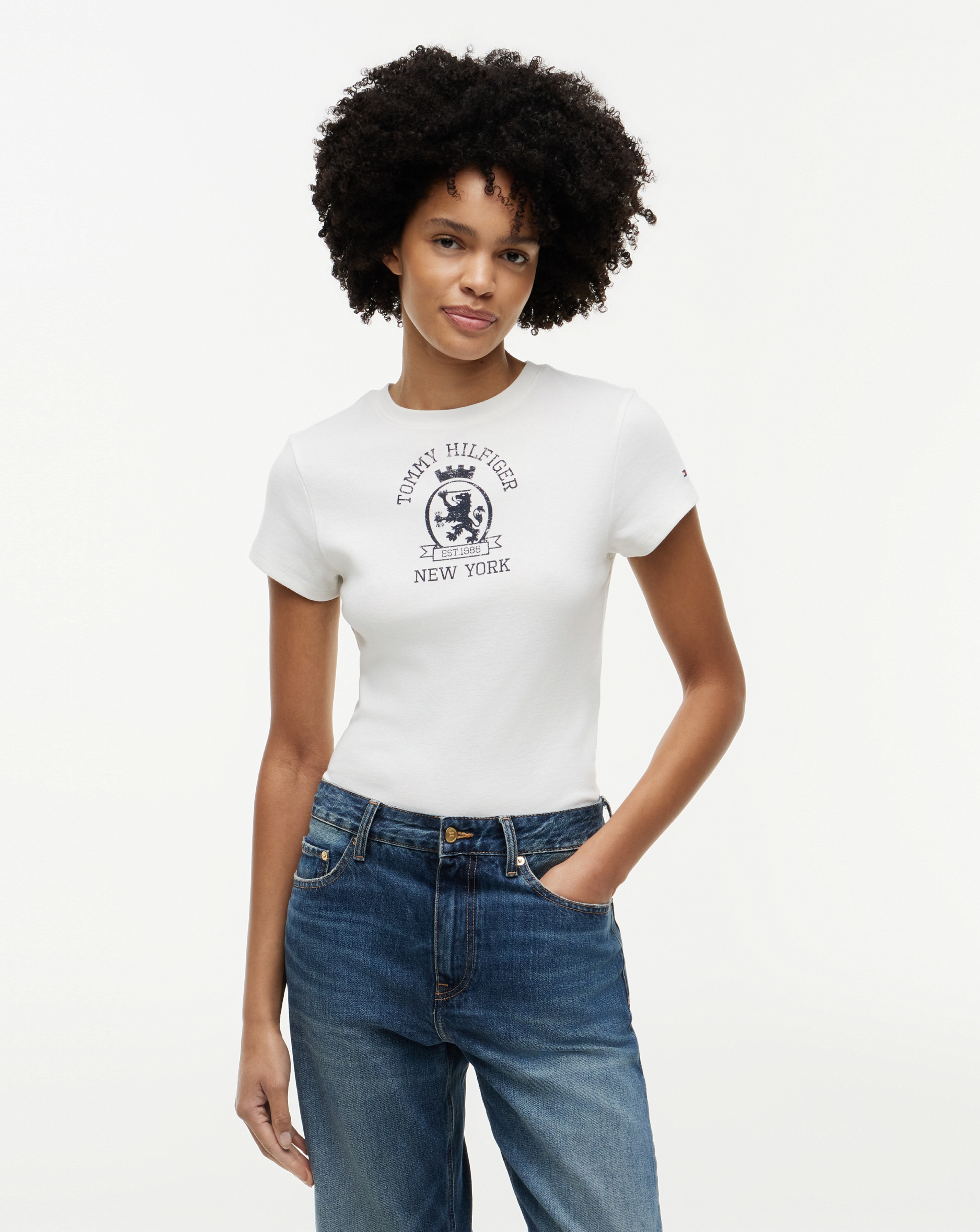 New In - Tommy Hilfiger Garment Dye Crest Tee
