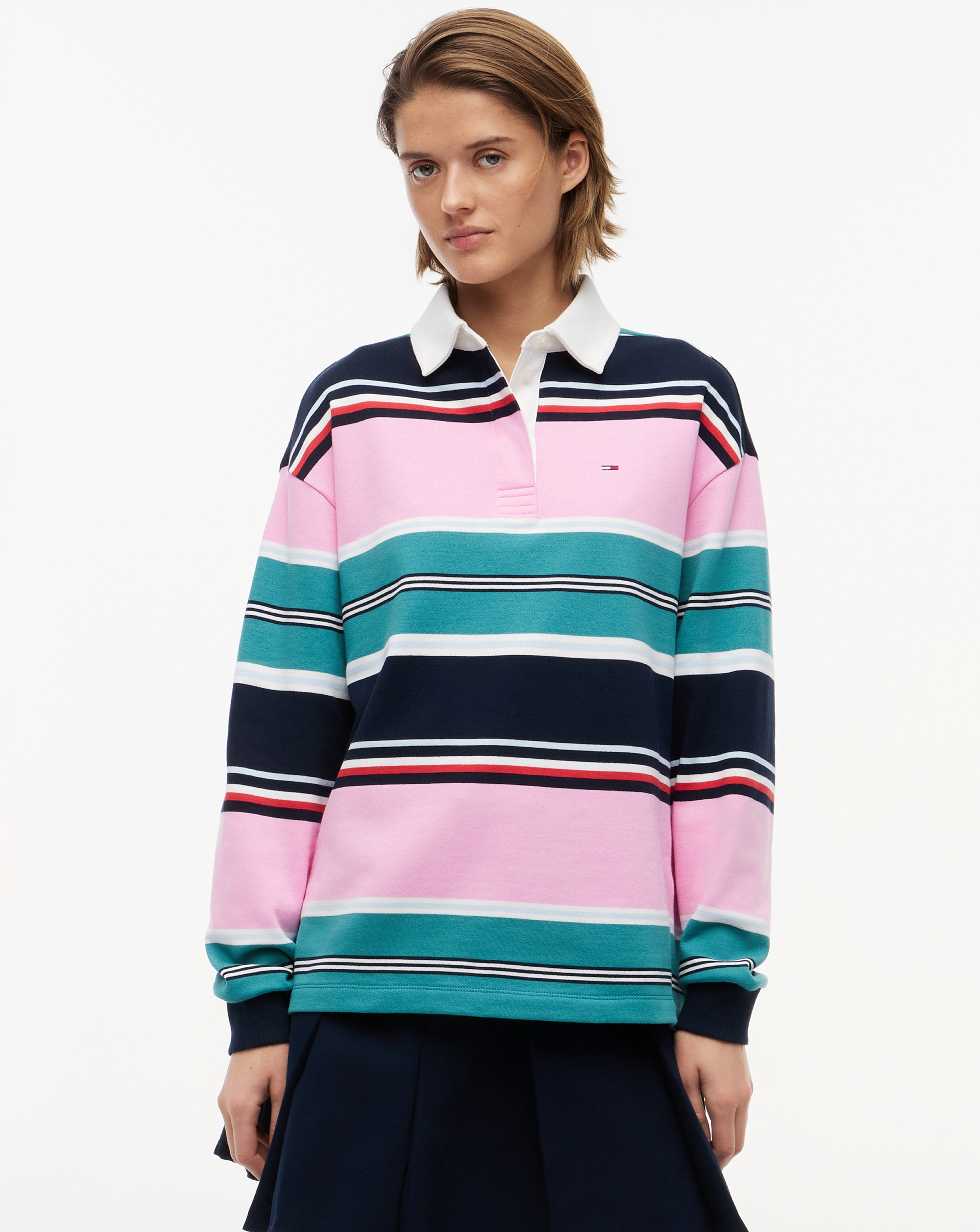 New In - Tommy Jeans Stripe Rugby Sweatshirt