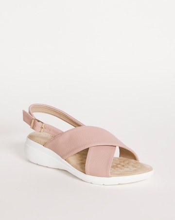 Cushion Walk Off White Crossover Sandal- Wide Fit (E)