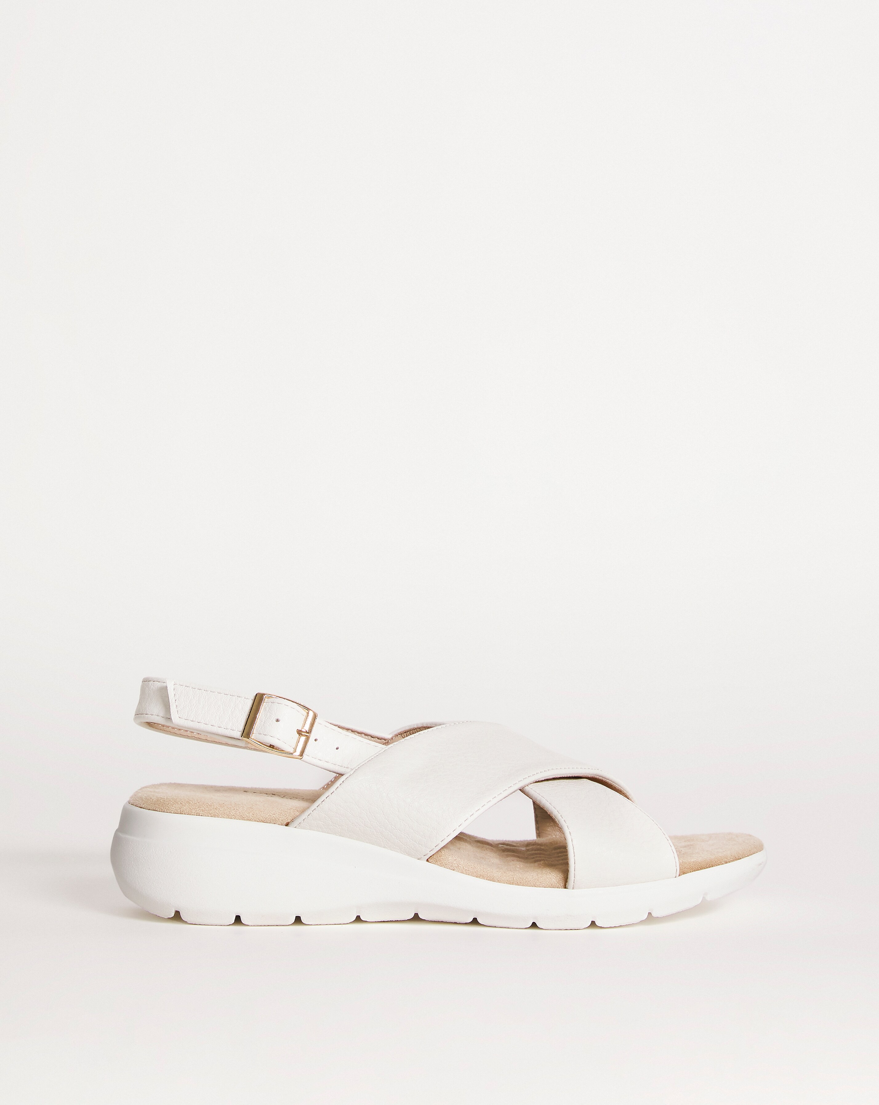 Cushion Walk Off White Crossover Sandal -Extra Wide Fit (EEE)