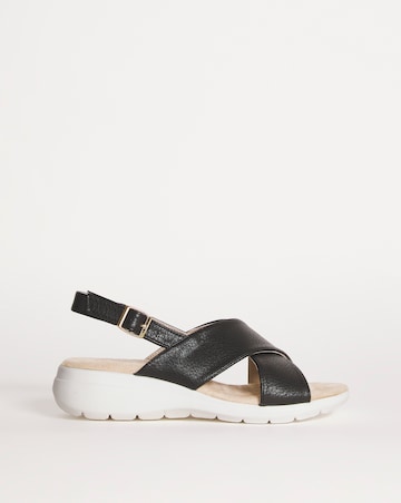 Cushion Walk Off White Crossover Sandal- Wide Fit (E)