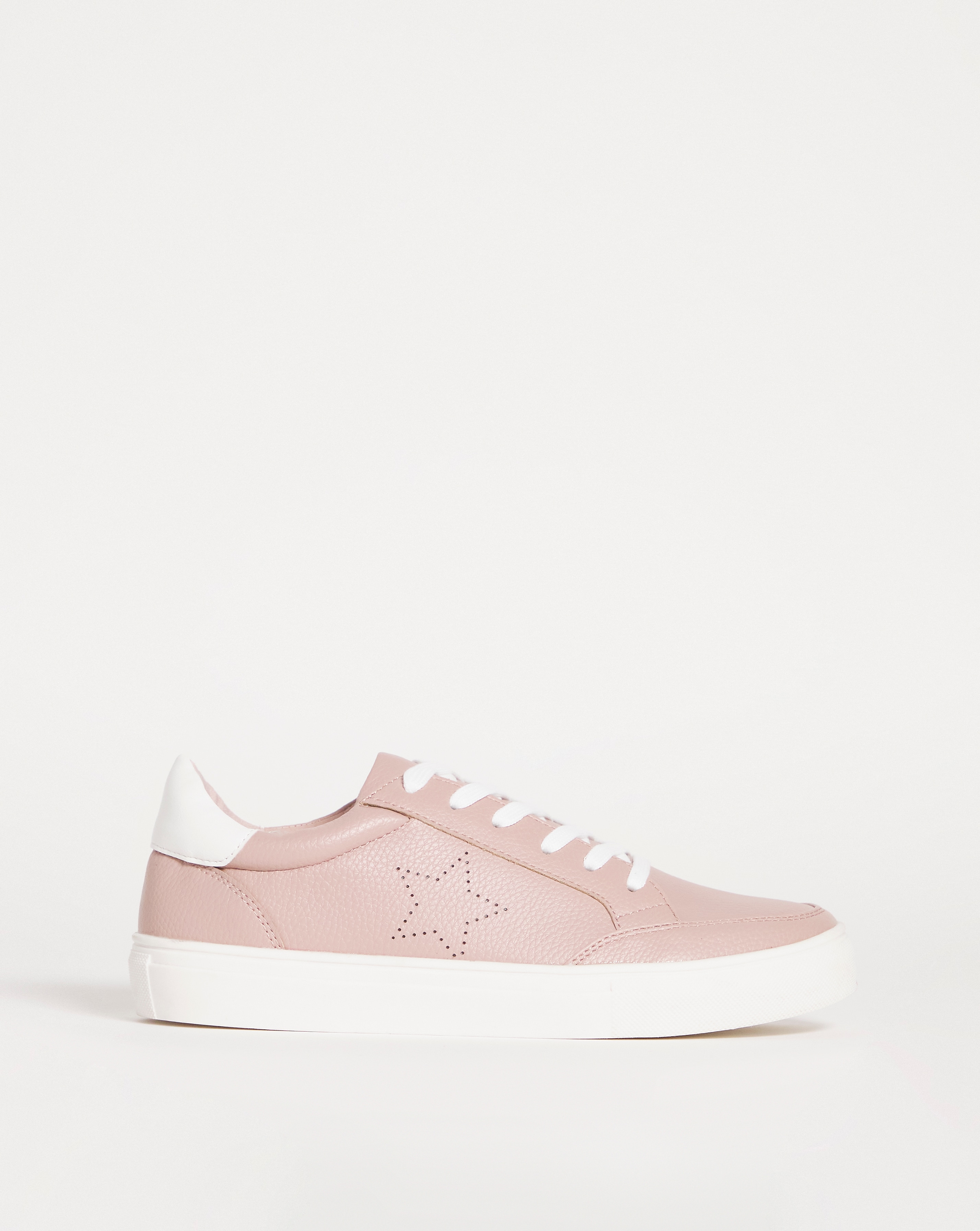 Lace Trainer with Star Detail E Fit - Pink - Size 4 - Women's