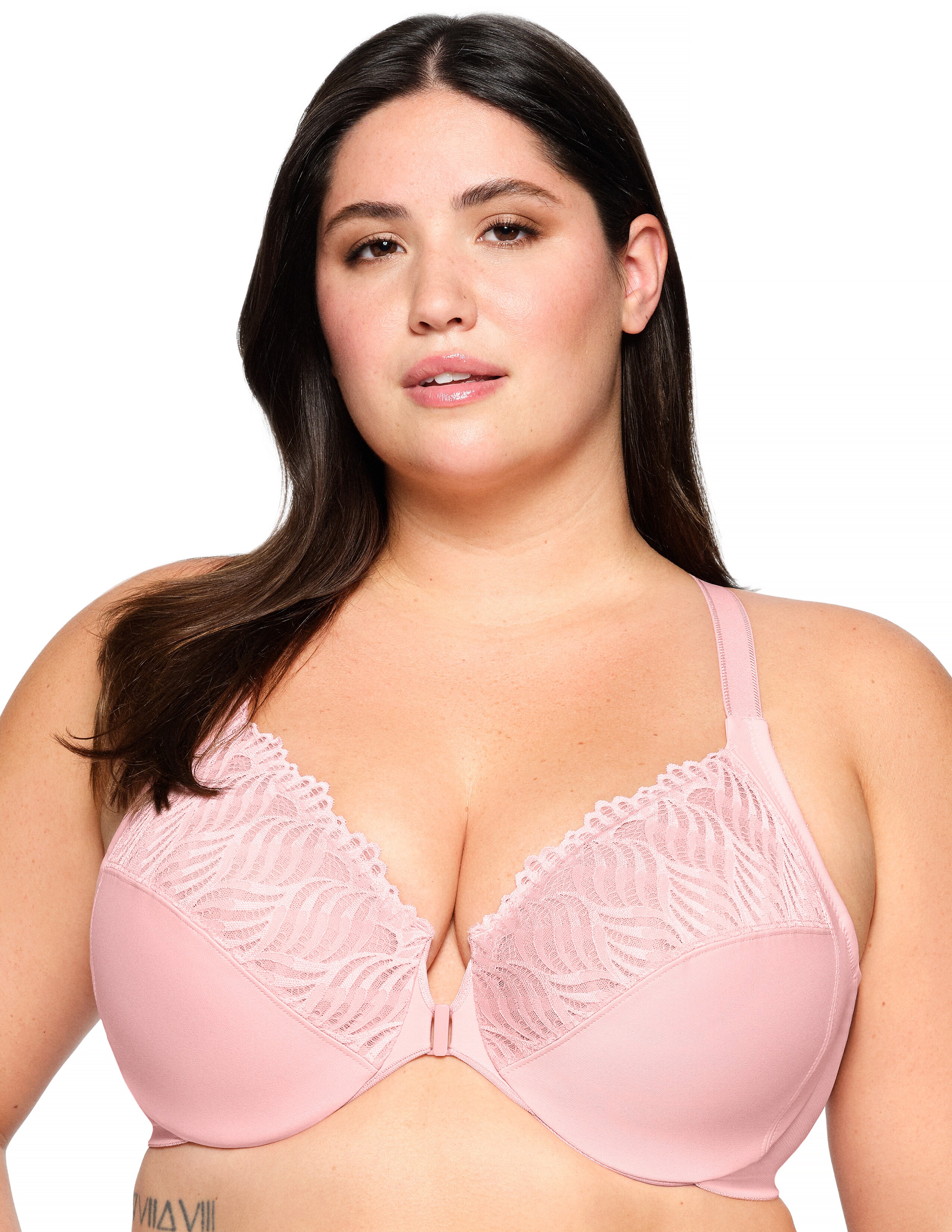 Glamorise Plus Size Front-Close T-Back WonderWire 1246