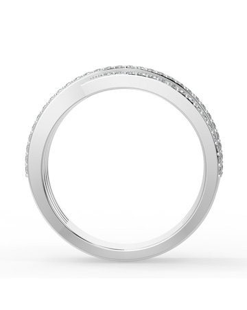 Moissanite 9ct White Gold 0.50ct total Cocktail Ring