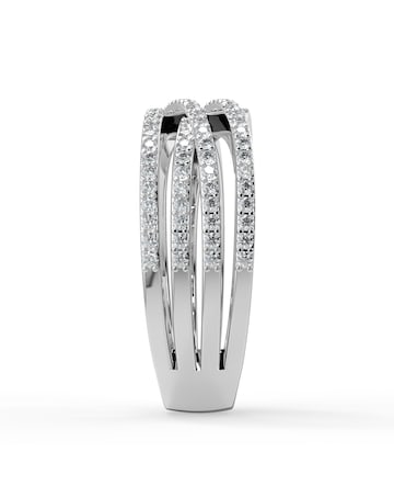 Moissanite 9ct White Gold 0.50ct total Cocktail Ring