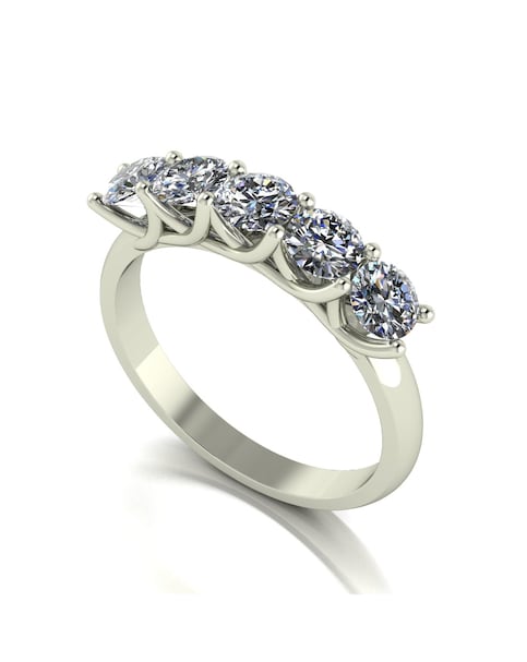 Moissanite 9ct White Gold 1.25ct total Eternity Ring