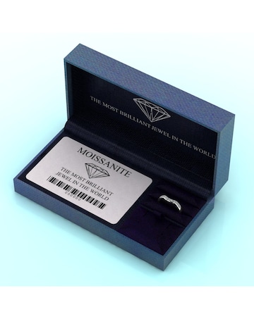 9ct Gold 11 Stone Moissanite Shaped Eternity Ring